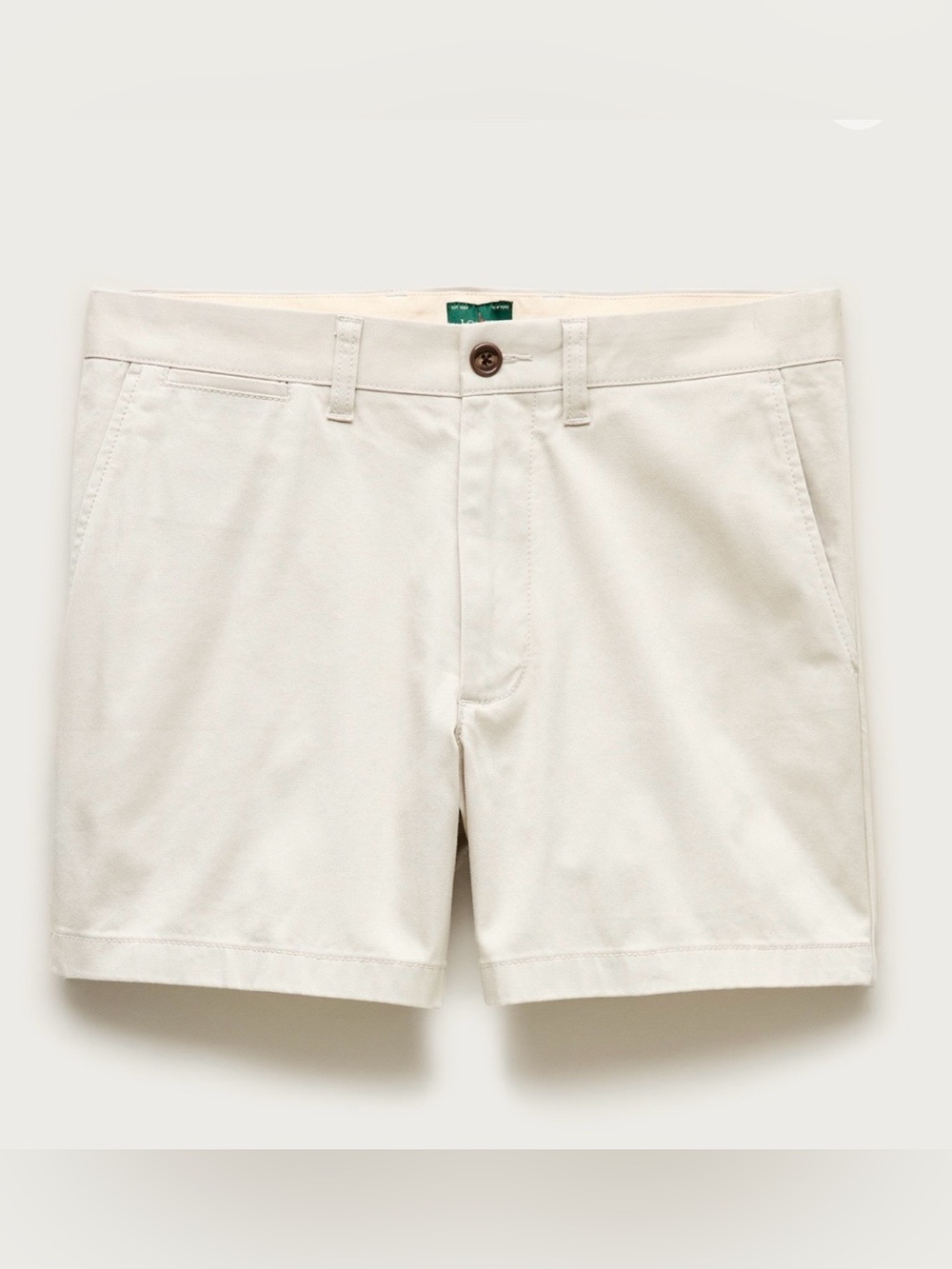 J. Crew |Men's |Off-White |Flat Front |Chino Shorts|35” Waist